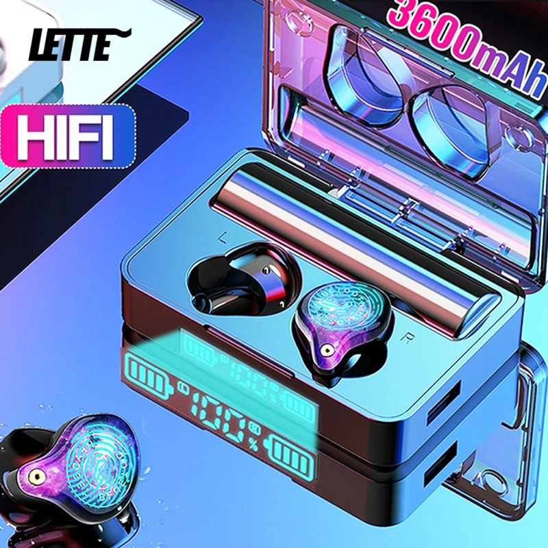XSplus TWS Bluetooth V5 0 Wireless Earphones LED Display 9D Hifi Wireless Earphone Earbuds 3600mAh Charging Box