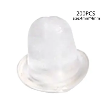 

200pcs Transparent Plastic Ear Plugs Earrings Accessories DIY Exquisite Earrings Ear Buckles Jewelry Materials