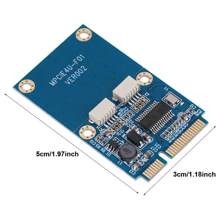 MINI PCI-E до 2-Порты и разъёмы USB2.0 5Pin конвертер расширитель карты ноутбуки расширения адаптер Адаптер конвертера карт карты