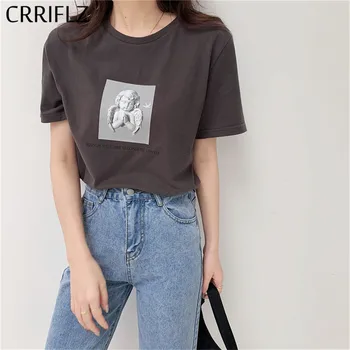 

Women Casual O-neck Short Cartoon Regular Polyester Broadcloth CRRIFLZ