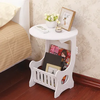 

Multifunction Small Side Table Plastic Tea Coffee Table for Living Room Desk Leisure Magazine Storage Rack Table Hollow Carved