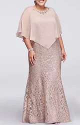 Groom Mother Dresses For Weddings Chiffon Appliques Plus Size dress for godmother wedding vestido largo elegante