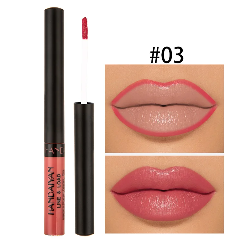 3 HANDAIYAN Matte Liquid Lipstick Lip Gloss Waterproof Long Lasting Velvet Glossy Nude Lips Color Makeup Easy To Wear Cosmetic - Цвет: 3