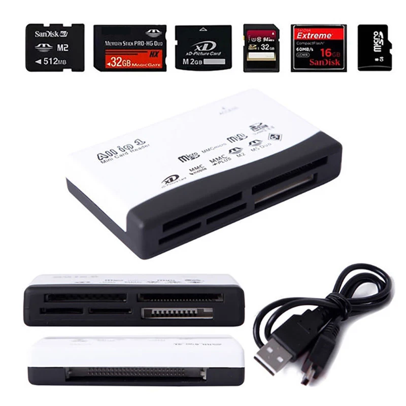 Многофункциональный кардридер USB устройство для чтения карт памяти Все в одном