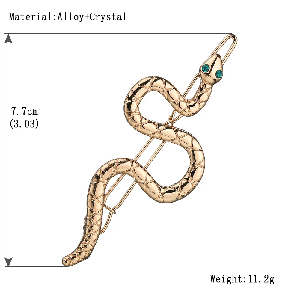 HZ преувеличенная змеиная волна винтажный Модный дизайн металлическая заколка для волос аксессуары для волос для женщин