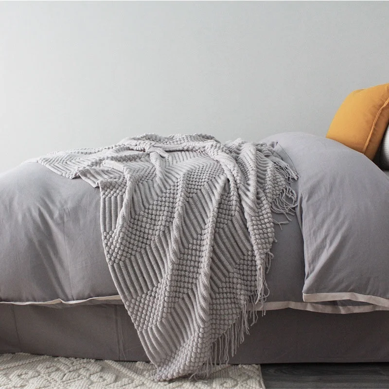 5" x 87" ручной работы, мягкое вязаное теплое одеяло, кровать, диван, диване, домашнее Тканое одеяло для дивана, маленькое одеяло покрывало для сна