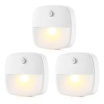 

LED Under Cabinet Light PIR Motion Sensor Wardrobe Light Auto ON/OFF Rechargeable Night Lamp For Cupboard Closet Kitchen Stairs
