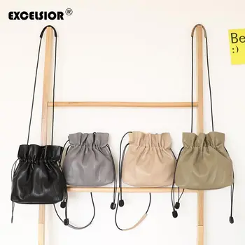 

EXCELSIOR Fashion Women's Bags Bucket Bag Crossbody Bags Beach Handbag Weave Portable Shoulder Messenger Bag Ins Style Dropship
