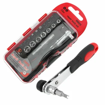 

Parts Socket Bit Set Sleeve Ratchet Wrench Black Screwdriver Replacement 12*Batch head+9*Sleeve+Ratchet handle+Connecting rod