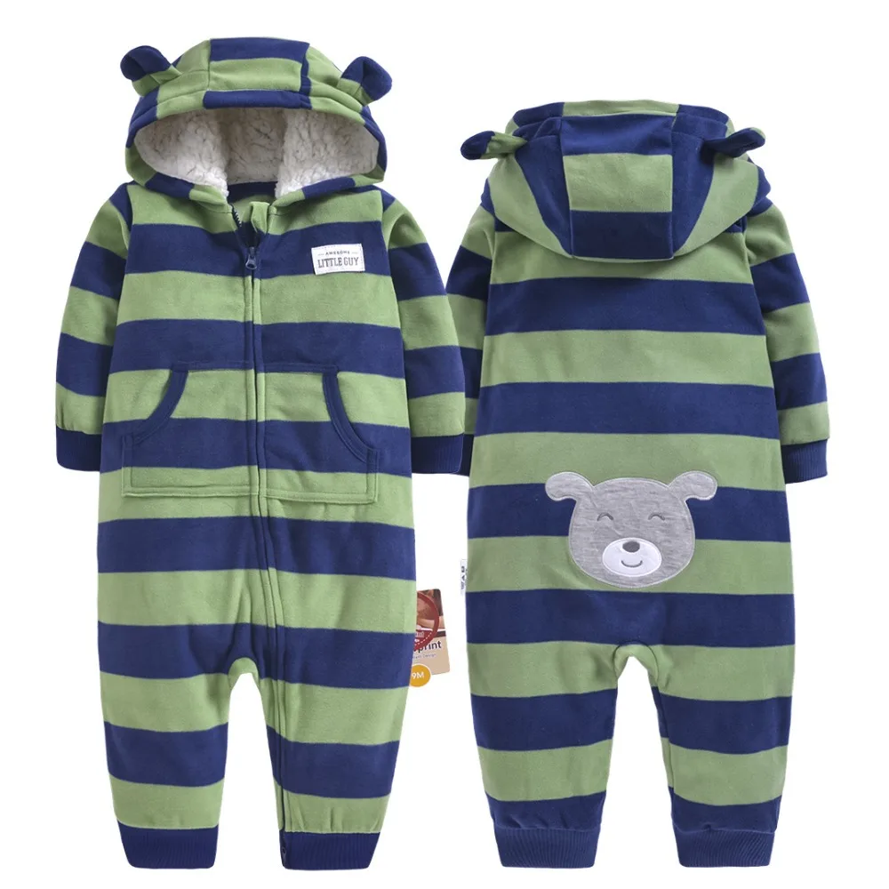 Осень-зима, теплые флисовые комбинезоны для малышей, Рождественский костюм для младенцев, комбинезон с животными, детские комбинезоны, одежда для сна для малышей, пижамы