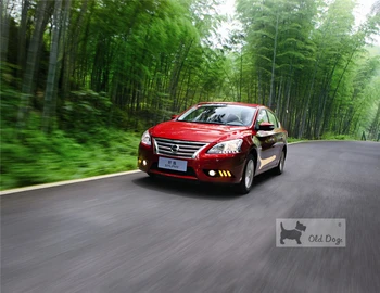 

car styling For Nissan Sentra Sylphy 2013-2016 LED DRL with turn signal Daytime driving Running Lights Waterproof Fog Head Lamp