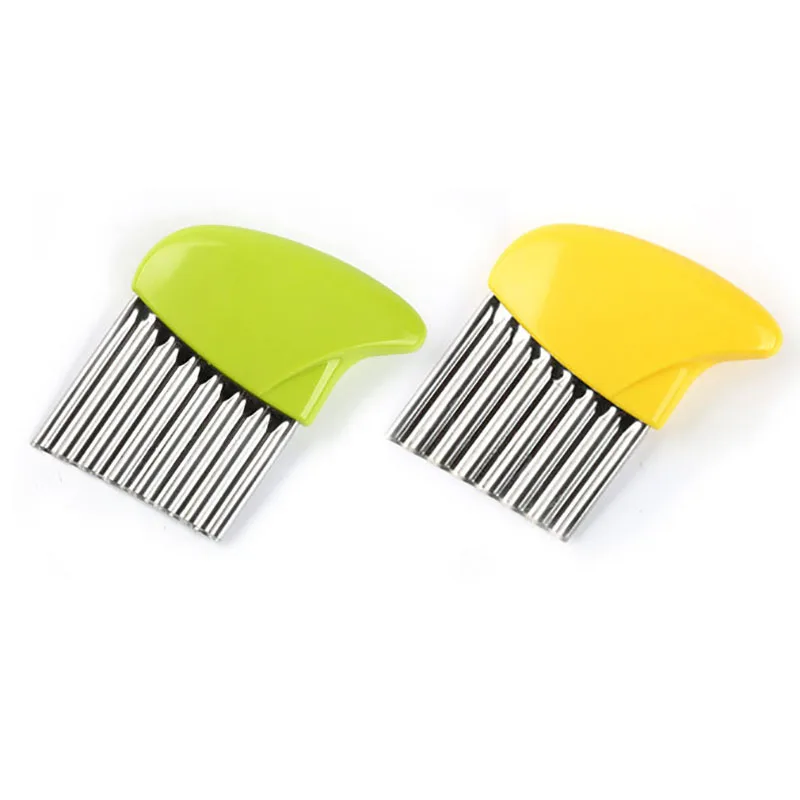 Stainless Steel Vegetable Carrot Wavy Cutter Slicer Potato Chips Corrugated Knife Kitchen wrinkled French Fries Kitchen Gadgets vegetable cutter
