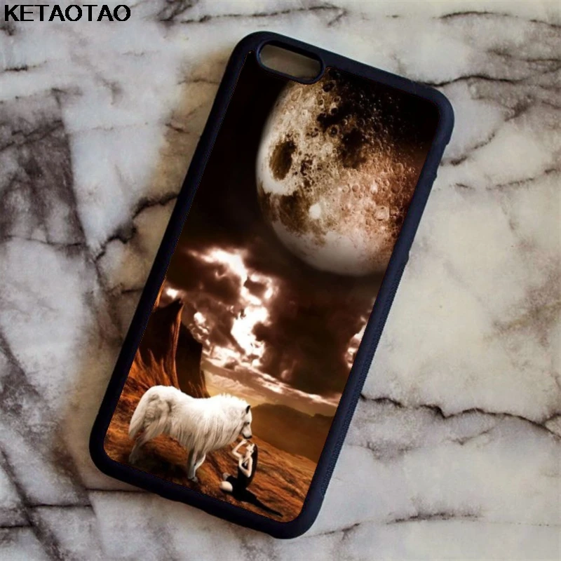 KETAOTAO классический крутой хипстерский волк чехол для телефона s для iPhone 4S SE 5C 5S 6S 7 8 Plus X XS XR 11 Pro Чехол Мягкий ТПУ резиновый силиконовый - Цвет: Небесно-голубой