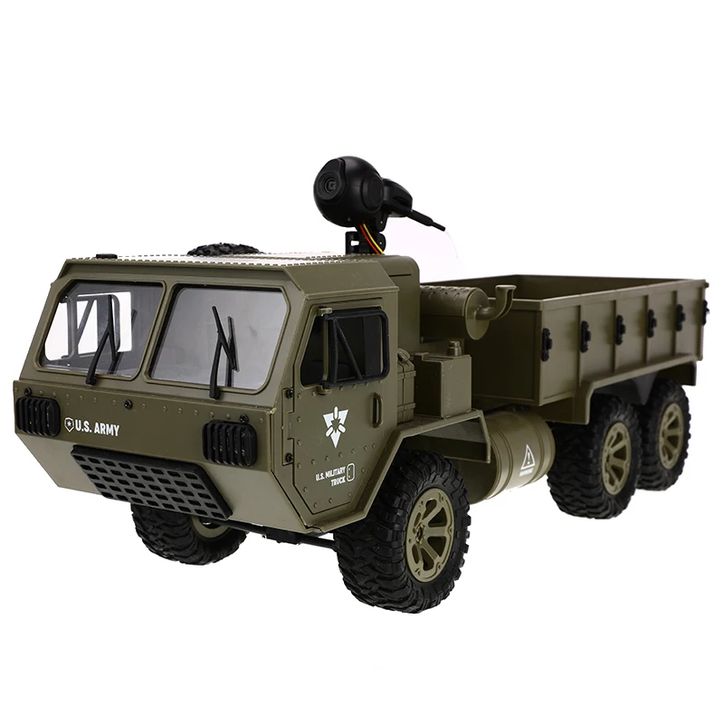 Радиоуправляемая машина 1/16 2 4G 6WD для бездорожья военный грузовик с дистанционным