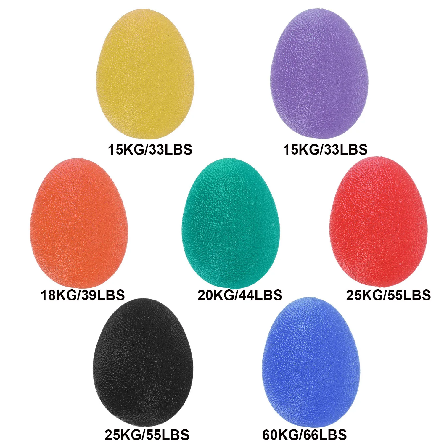 2pcs Silicone Hand Grip Ball Egg Men Women Gym Fitness Finger Heavy Exerciser Strength Muscle Recovery Soft Gripper Trainer hand strengthener finger trainer finger strength trainer hand grip trainers hand grip exerciser hand exerciser hand trainer