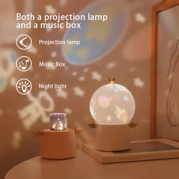 

Guardian angel starry sky projection lamp 360 degree rotating music night light Starry Sky Projection Lamp Projector Light