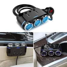 12 V-24 V автомобильный сигареты зажигалки Socketss Dual USB телефона Зарядное устройство адаптер обнаружения