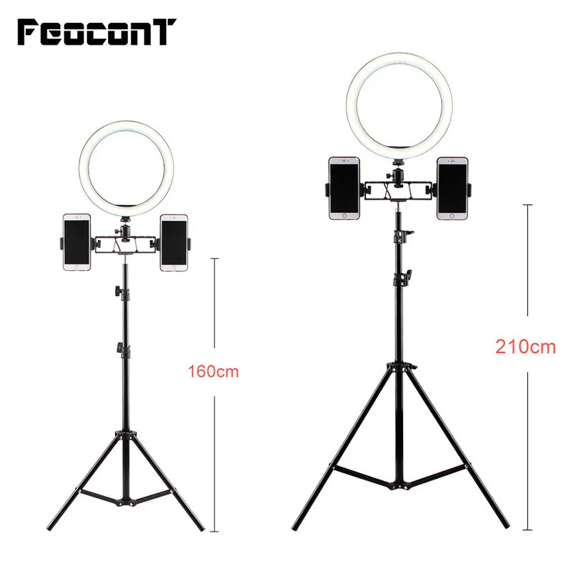

6inch/10inch Ring Lamp Photographic Lighting with Tripod Ring Light Selfie Light 10 Brightness Level For Video Makeup Youtube