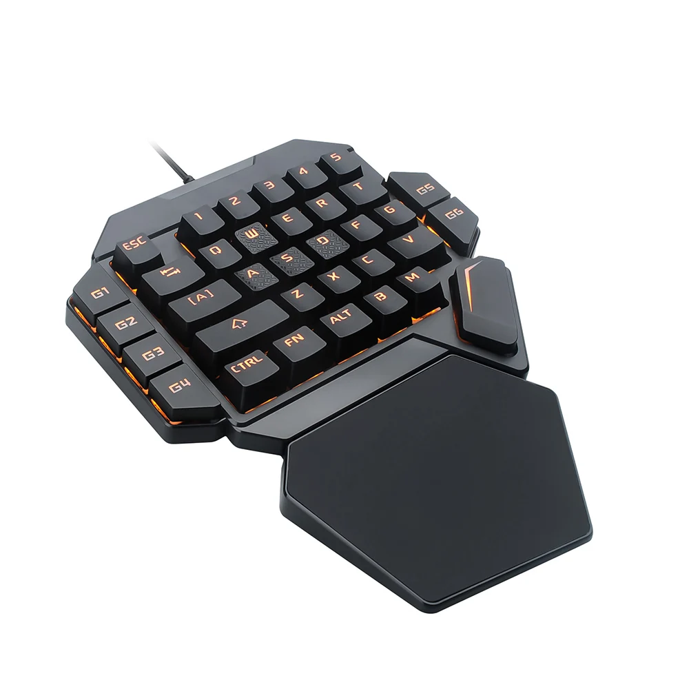 mini controlador de jogo do teclado do jogo do teclado do jogo mecânico de uma mão rgb retroiluminado portátil mini para gamer do pc xbox