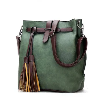 

Hot Vintage PU Leather Ladies HandBags Women Messenger Bags Totes Tassel Designer Crossbody Shoulder Bag Boston Hand Bags