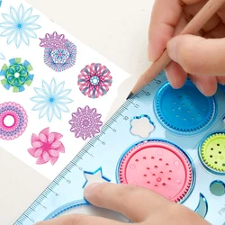 1 PC 20 CM Cute DIY Spirograph Ruler Kawaii Circle Puzzle Template Rulers for Kids Children Drawing Gift Creative Stationery Toy