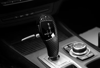 

Fit for BMW 5 Series F10/F1111-17/X5 X6 08-18 Car Styling ABS Carbon Inner Gear Shift Knob Upper Cover Cap 1pcs Auto Accessories