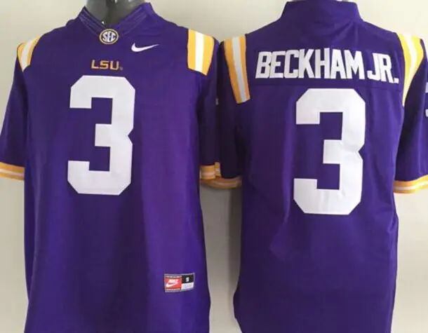 Луизианский Государственный Университет LSU Tigers, Leonard Fournette, Odell Beckham Jr., Mathieu, Patrick Peterson, Rueben Randle, Addai Jersey - Цвет: Темно-серый