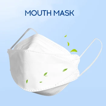 

50PCS 4-layer Disposable Mouth Mask Breathable Unisex Dust-proof Non-woven Face Masks Anti Smoke Mouth Masks Cover Visor