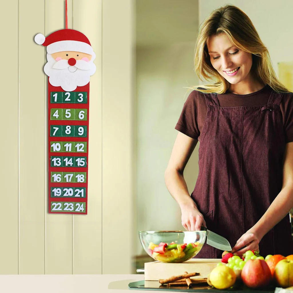 1 шт. Мультяшные картинки Рождественский календарь и карманы войлочные для детей