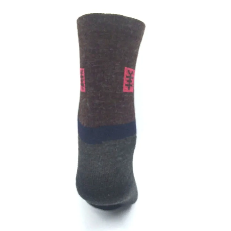 1 пара, зимние мужские носки из чесаного хлопка, мужские повседневные шерстяные носки без пятки, мужские Модные Цветные деловые носки meias