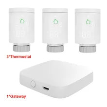Tuya ZIGBEE3.0-Actuador de radiador inteligente, válvula termostática programable, controlador de temperatura, Control por voz a través de Alexa
