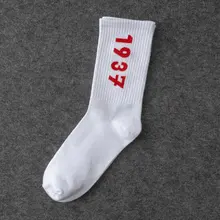 1937 мужские носки с принтом; сезон осень-зима; Дышащие носки для пар; высокие носки для скейтборда; спортивные носки