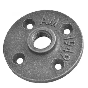 

10Pcs DN15/DN25 4-Holes Floor Flange Cast Iron 1/2in 1in Threaded Shelf Flange Base Pipe Fittings