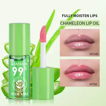 

DishyKooker Color Changing Liquid Lipstick Aloe Vera Moisture Lip Gloss Long-Lasting Non-sticky Cup
