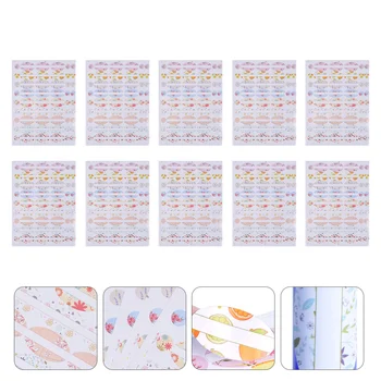 

10 pcs Blank Colorful DIY Stickers Cosmetic Tag Decals for Office