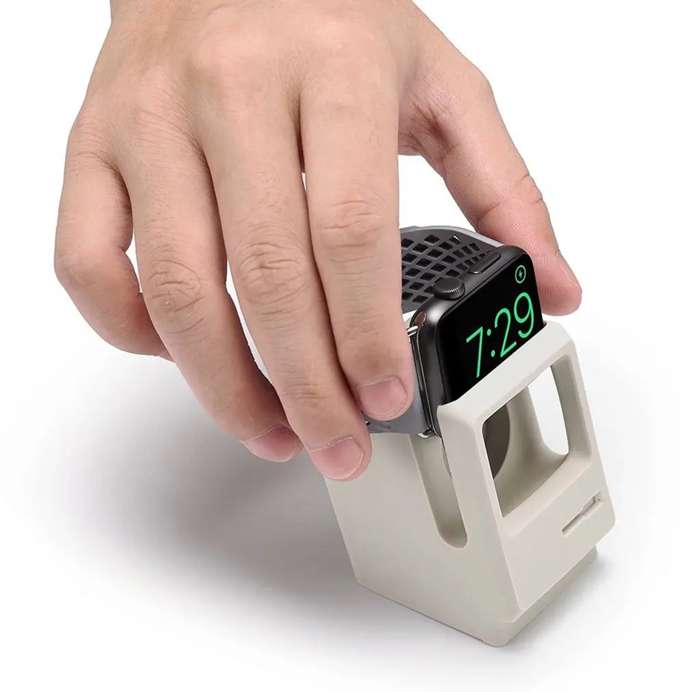 

Retro Smartwatch Holder Vintage Style Silicone Table Support Stand Bracket For Apple Watch 1/2/3/4 Charger Dock Accessories