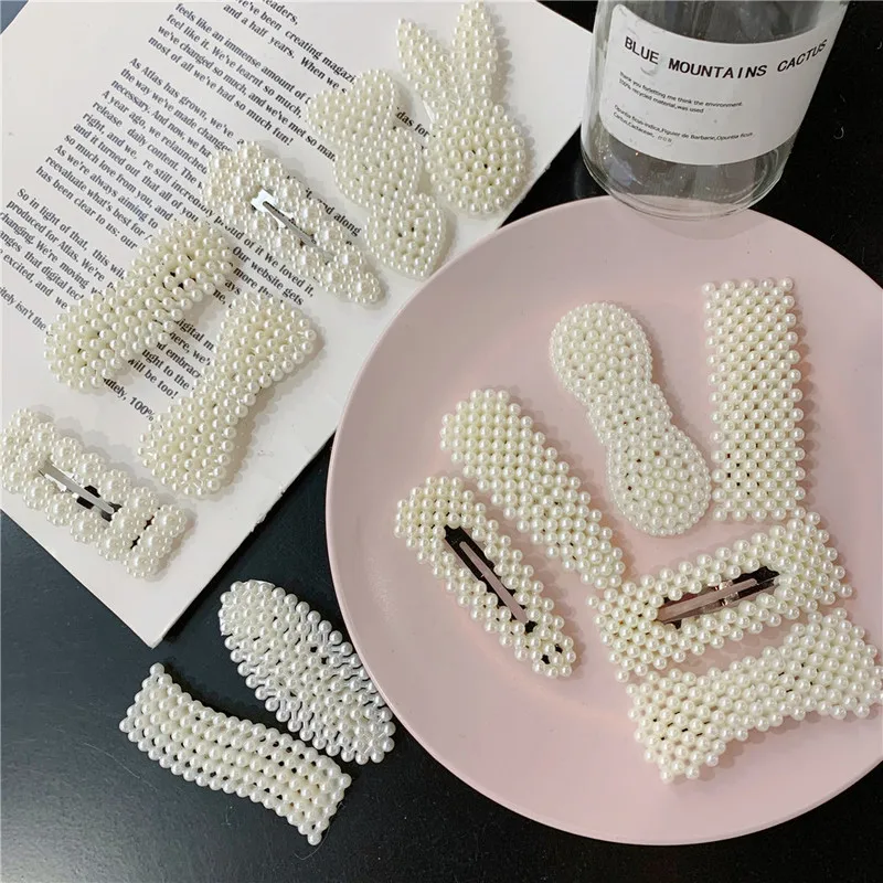 

2019 Hot Sale Water Drop Coroa Pearl Hair Accessories Hairpin Clips Bangs Clip Top Folder Decoration Bb Barrettes Orean Trend