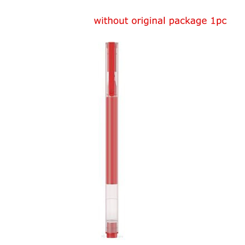 Xiaomi Mijia супер прочный пишущий знак ручка 0,5 мм пуля черная ручка авторучка Плавная швейцарская заправка красная ручка с черными чернилами - Цвет: red 1pc
