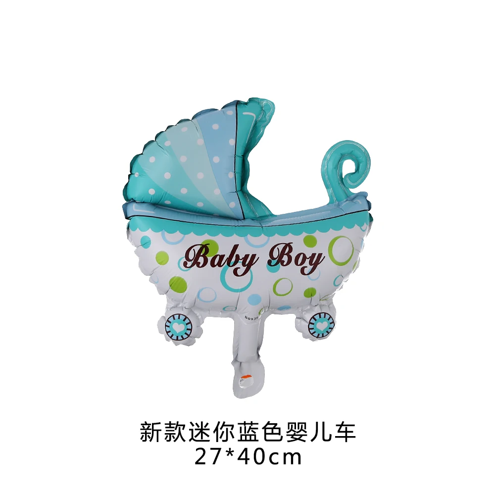 Мини Ангел Детские шары для девочек детский душ детская коляска воздушный шар из фольги детские игрушки Балао для новорожденных вечерние украшения - Цвет: blue Baby carriage