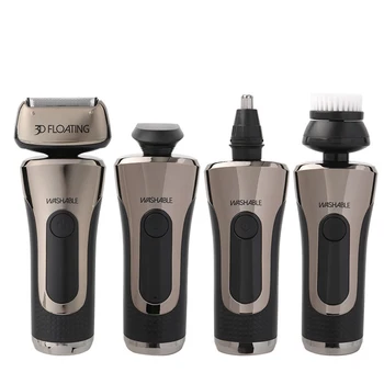 

Men Beard Shaver Razor Digital LCD Display 5-in-1 Multifunction Nose Hair Trimmer Face Cleansing Sideburns Styling Hair Clipper
