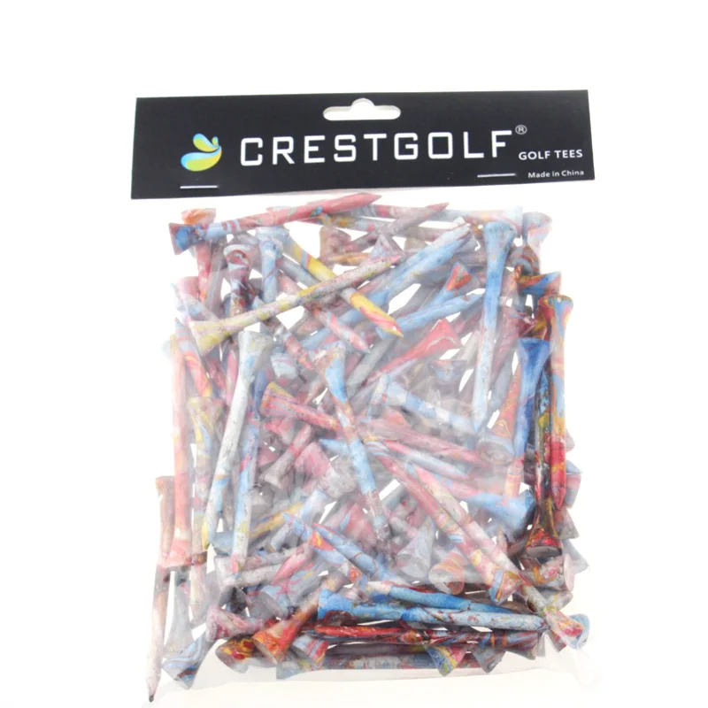 CRESTGOLF 100 шт./упак. 70 мм/2 75 дюйма деревянный гольф футболки тройники из дерева для
