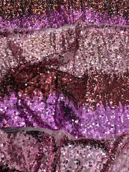 

Top Quality Embroidered Tulle Lace Fabric with Sequins African Lace French Fabric for Party