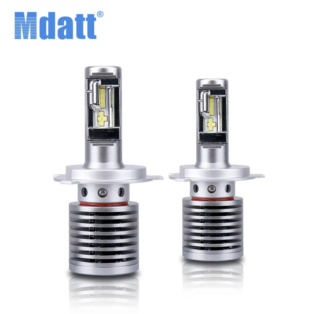 Mdatt Автомобильный светодиодный фары для H1 H4 H7 H11 9005 9006 HB4 Светодиодный лампа 72W 14600LM