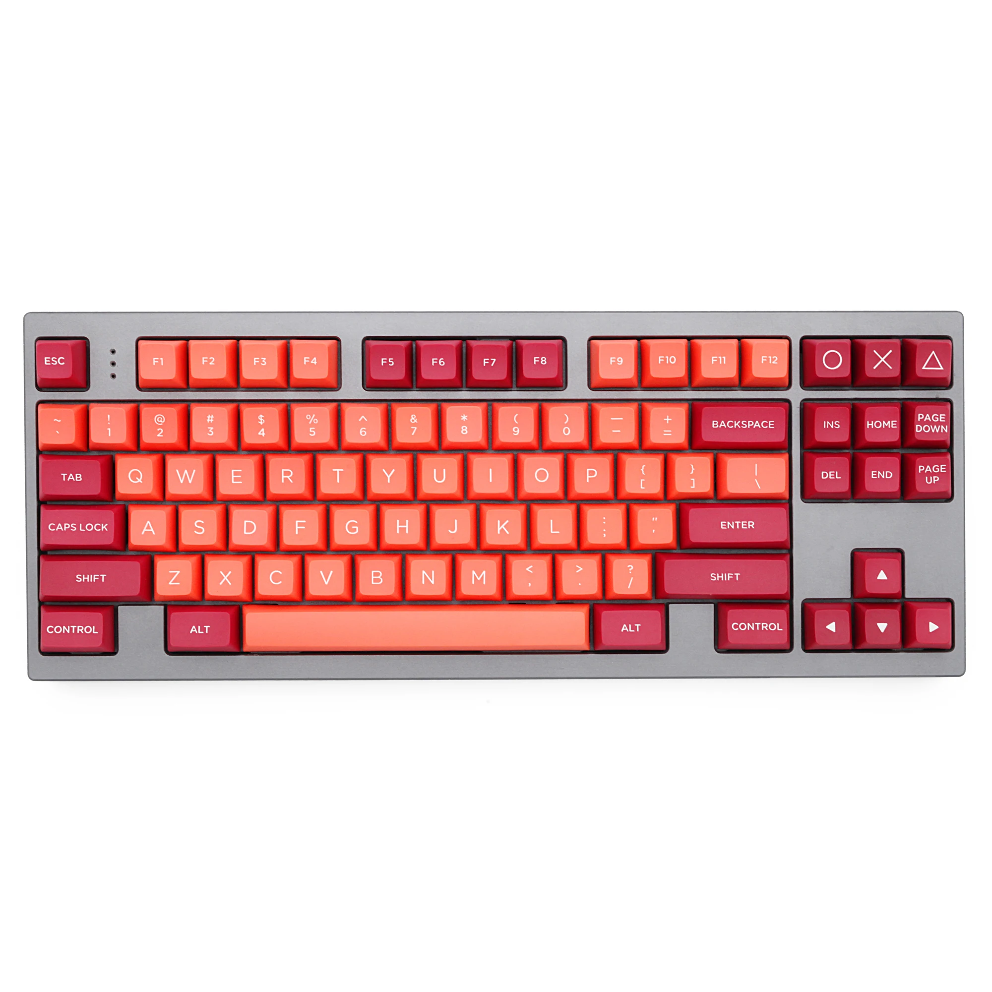WINMIX pbt doubleshot keycaps osa profile lava orange colorway для механической клавиатуры gh60 poker 87 104 108 xd64 xd68
