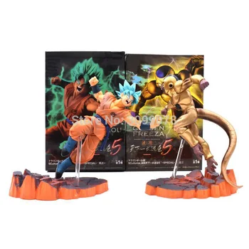 

2 Styles 14cm Dragon Ball Z Super Saiyan Son Goku Freeza Juguetes PVC Action Figure Collectible Brinquedos Model Doll Kids Toys