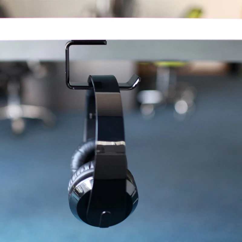 Headphone Cable with In Line Mic Volume Control with Acrylic Headphone Bracket Wall Mounted Headset Holder
