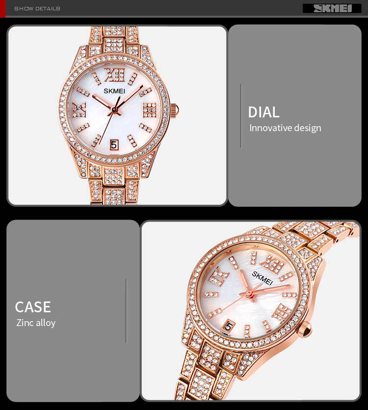 Skmei 1741 Luxury Diamond Women Watches description image 6