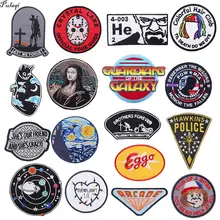 Ван Гог патч, вышитые патчи для одежды DIY Мона Лиза железа на патчи на одежду странные вещи пользовательские значки-нашивки