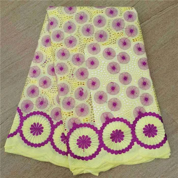 

African Swiss Voile Lace In Switzerland Cotton Lace High Quality Embroidery Dry Lace Fabric For Nigeria Man Lace Fabric h67-989