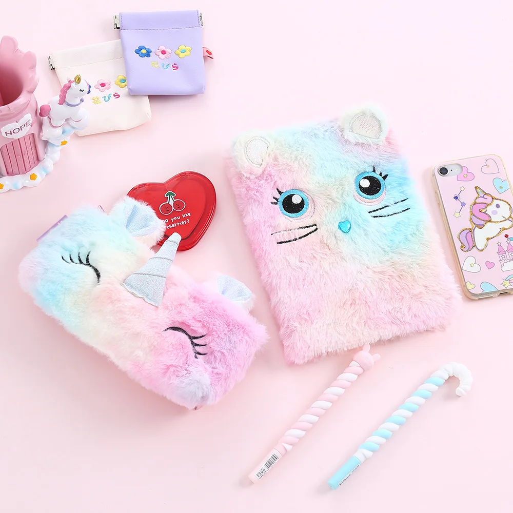 Lovely Plush Unicorn Storage Bag Toys for Children Soft Colorful Fashion Pencil Case Kids Cute Cartoon Birthday Gift Girls | Игрушки и